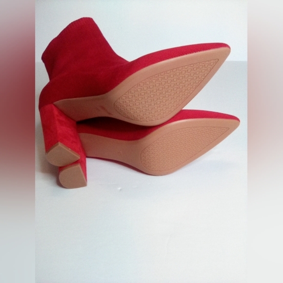 Women's Newbella Mousse Fit Knit Comfort Chunky Heel Ankle Boots. Sz.10 - Picture 5 of 16